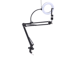 Luz Circular Com Suporte Para Celular Com Braço Articulado Ajustável Para Gravação De Vídeo E Live Stream