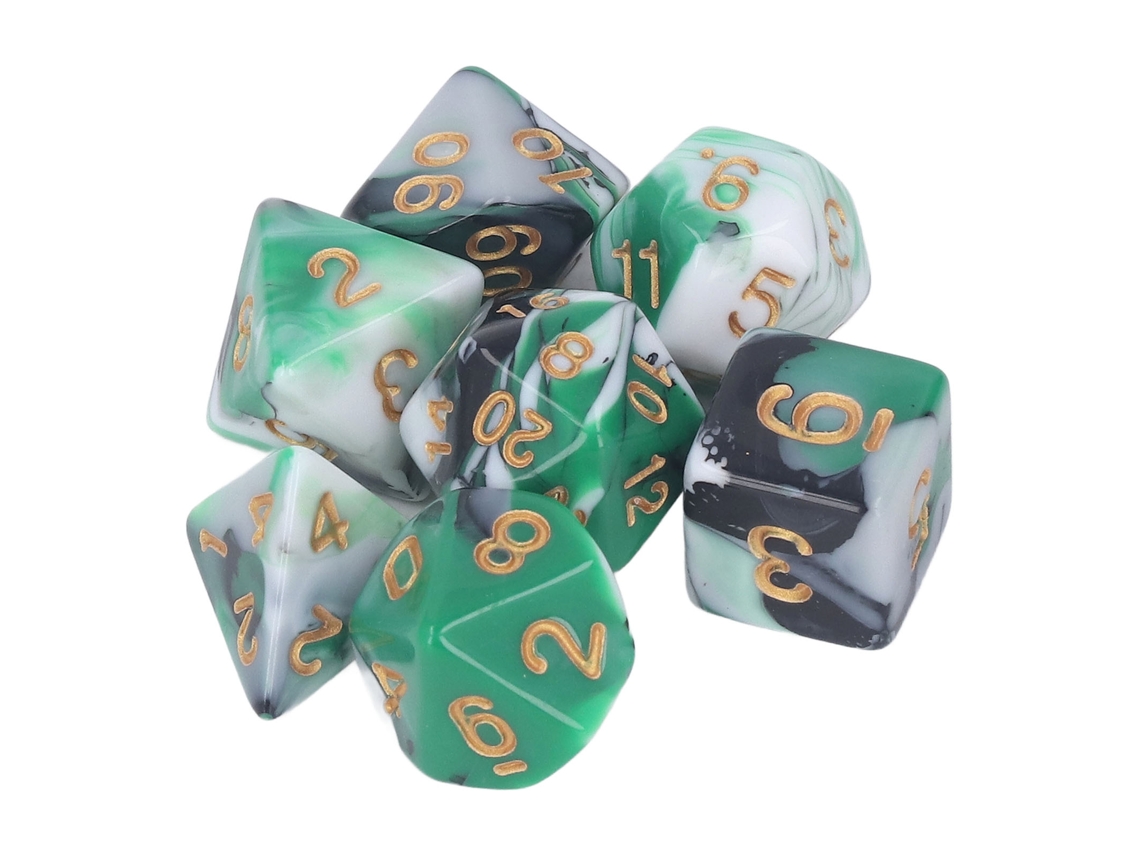 Juego De 7 Dados Poliédricos Acrílicos Para Juegos De Mesa Y Juegos De Rol, Tipo 1