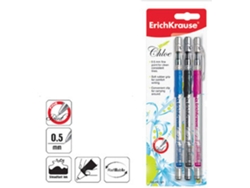 11719941 :Esferografica EK Cloe 0.5  - Blister 3 CoresVenda Multiplos: 1 Unid.