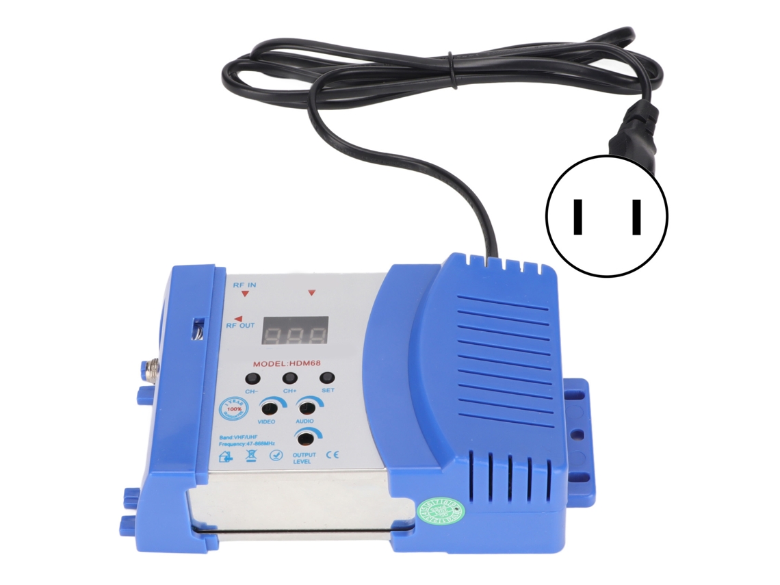 Modulador De Rf Portátil Hdm68l Plug And Play Con Interfaz Multimedia Hd Para Rf, Ca 90-240 V, Enchufe Estadounidense.