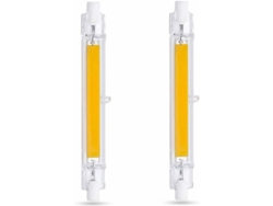 Bombilla Led Blanca R7s De 118 Mm Y 10 W, Luz Fría De 6000 K, 1000 Lm, Regulable, Bombilla Led Cob R7s De 118 Mm (2 Unidades)