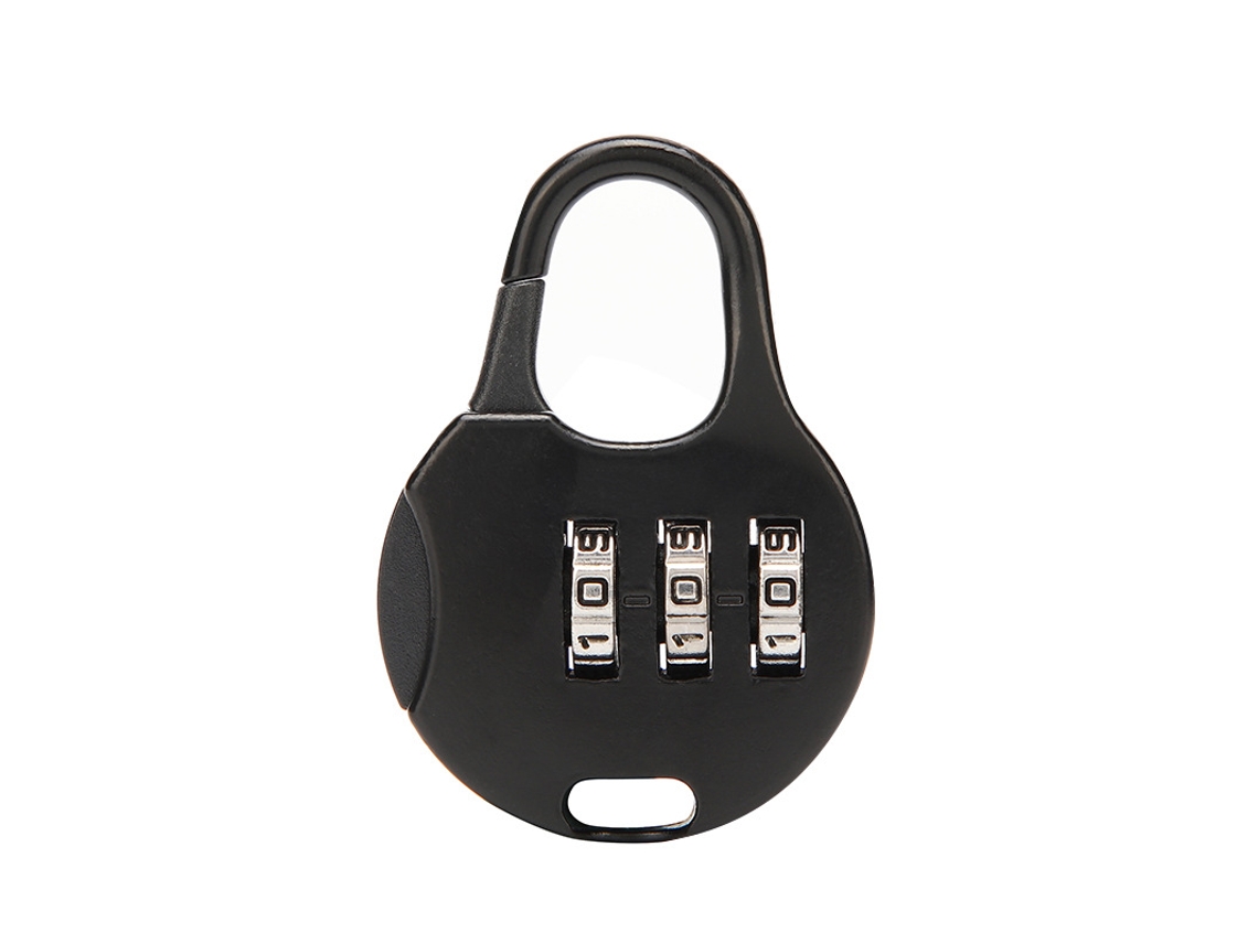 Candado de combinación para equipaje, antirrobo mecánico, apto para mochilas, maletas y armarios (negro)