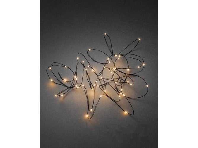 Konstsmide Luces Navidad en interiores led desnudo alambrepin cadena luzuso ip20100 diodos blancos ámbarestransformador 3vluces negro 6387800