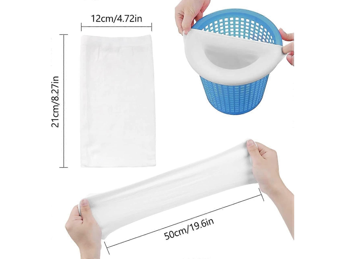 30 Medias De Skimmer Para Piscina, Filtros De Tela De Nylon Elástica Para Atrapar Polen Hojas Pelos Y Residuos Flotantes