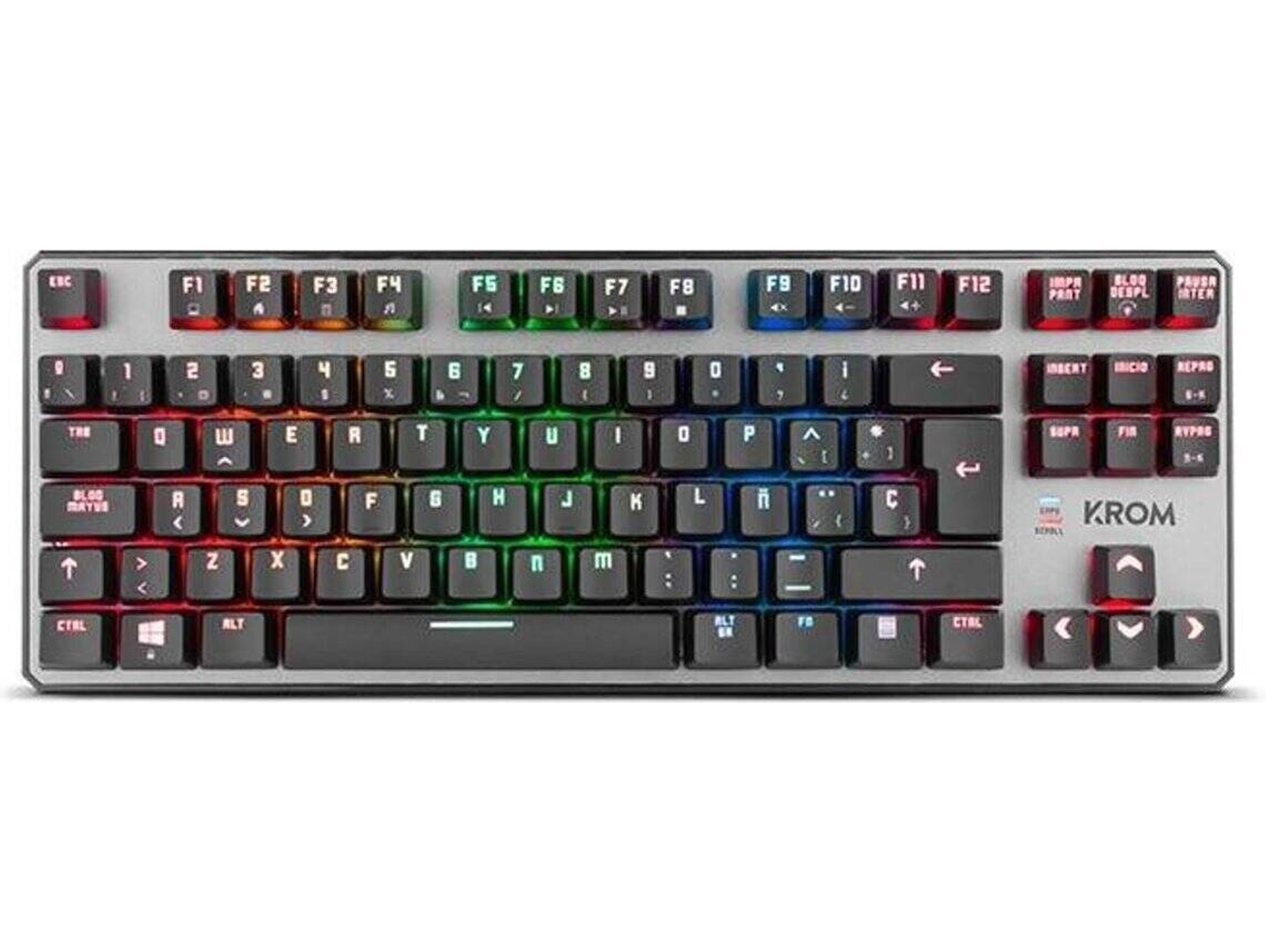 TECLADO GAMING KROM KERNEL TKL RBG PT