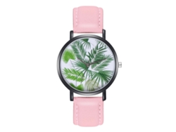 Reloj De Piel Para Mujer, Estilo Sencillo Y Elegante, Rosa Zlf0215-h, Con Movimiento De Cuarzo.
