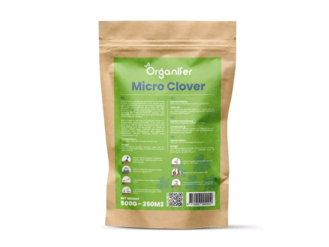 Césped de Microtrébol - Semilla de trébol puro (500 g para 250 m2) - ORGANIFER