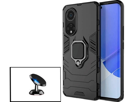 Kit Soporte Magnético de Coche y Funda 3X1 Military Defender Huawei Nova 9 PHONECARE Negro