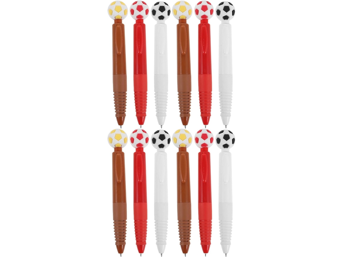 Juego De 12 Bolígrafos Originales Con Temática De Fútbol - Material Escolar Y Regalos