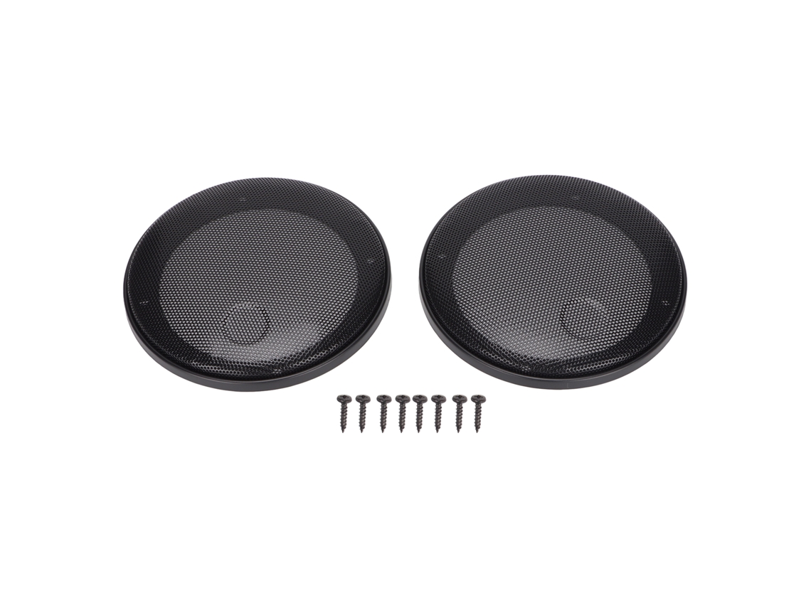 2 Cubiertas De Rejilla De Altavoz De Metal, Repuesto Diy, Carcasa Protectora De Malla Negra Para Altavoz Con Tornillos
