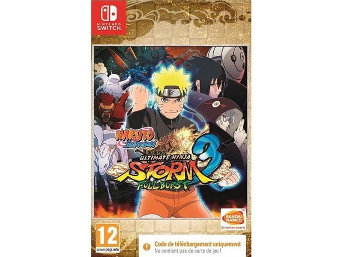 Naruto Ultimate Ninja Storm 3 Full Burst Juego Nintendo Switch Código En Una Caja Bandai Namco Entertainment