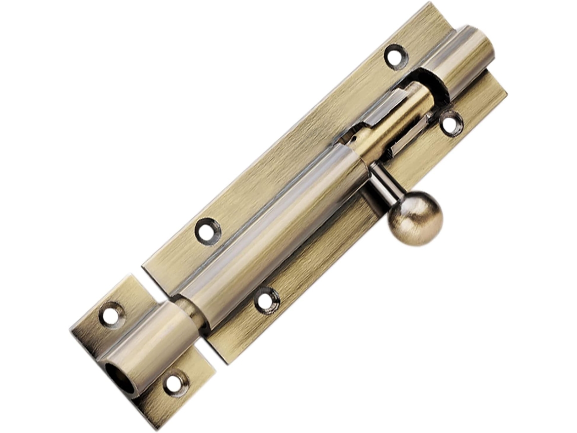 Cerradura De Puerta, Perno Acero Inoxidable, Deslizante, Cilíndrico Aleación Zinc Fundido Sólido, Engrosada, Fácil