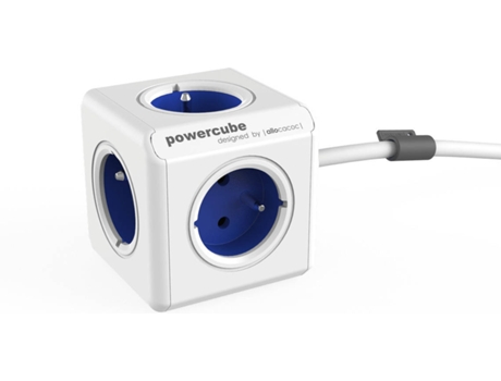 Extensión Eléctrica ALLOCACOC PowerCube Extended (Azul - 5 Enchufes - 1.5m)