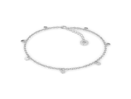 SERASAR Tobillera de Plata Esterlina "Coin" Plata