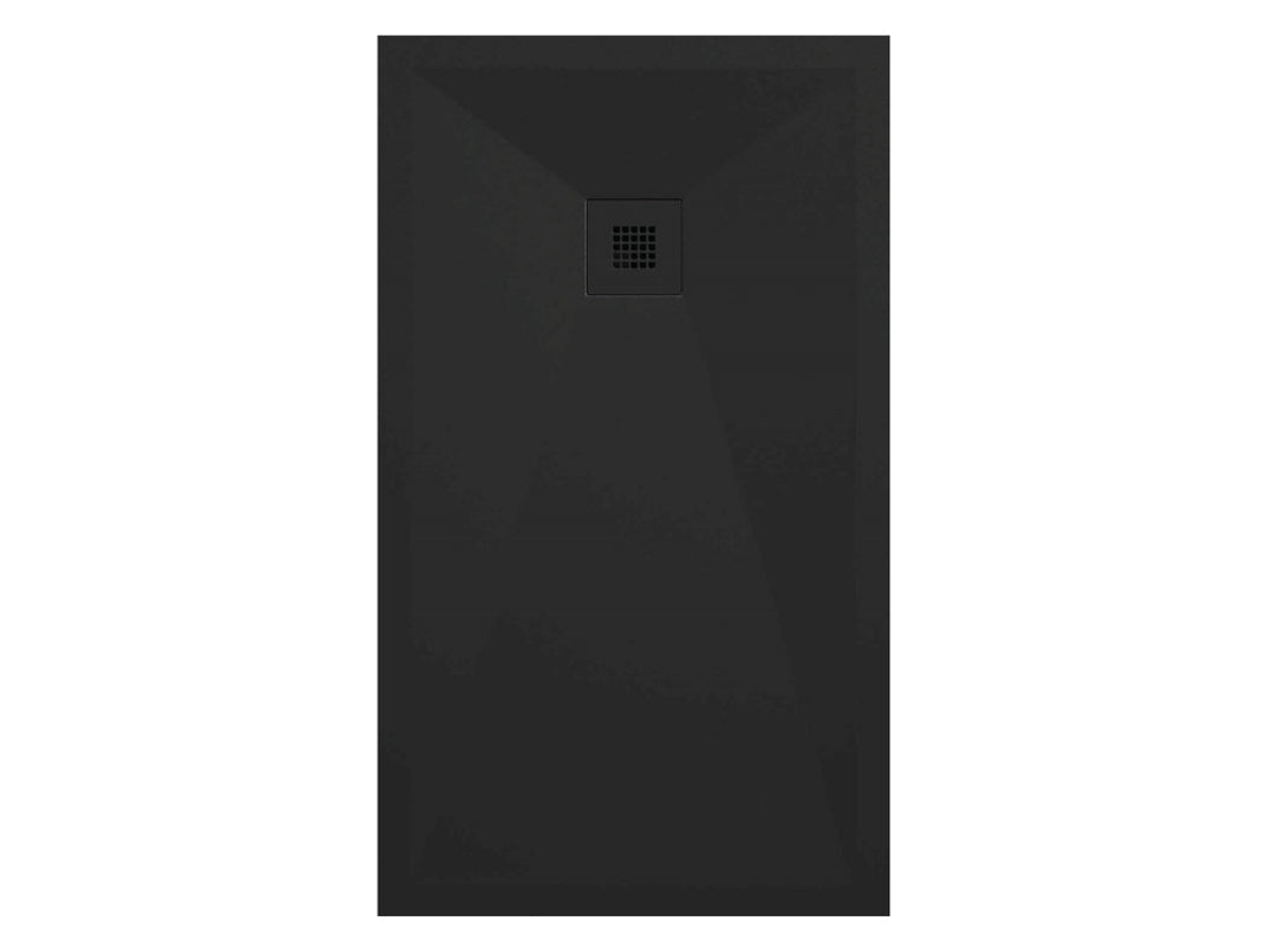 Plato De Ducha Pizarra Onda Negro  100x210 Cm Rejilla Color