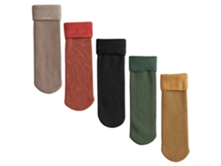 2026-5 Pares Calcetines Peludos De Invierno Con Felpa Gruesos Y Acogedores Para Hombres Y Mujeres