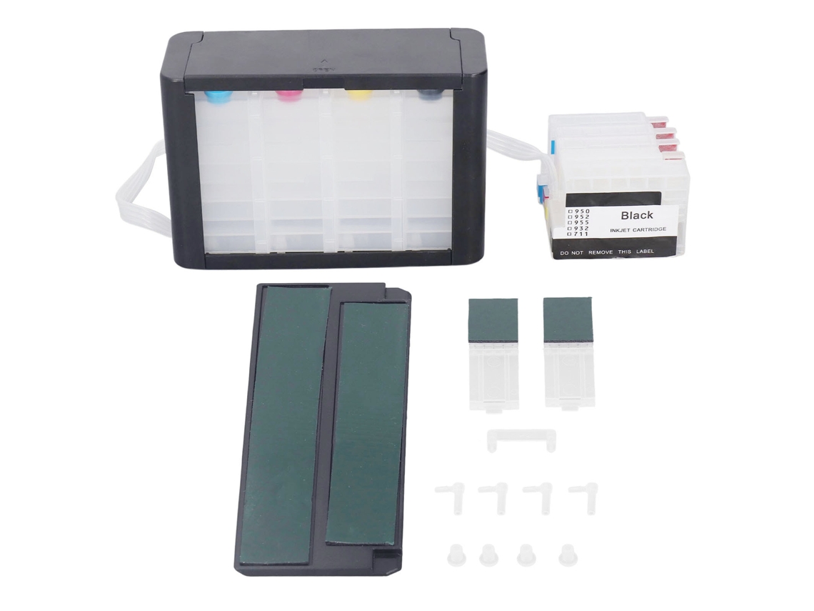 Cartucho De Tinta Recargable De 4 Colores Con Chip Permanente, A Prueba De Fugas Para Hp 932 933.