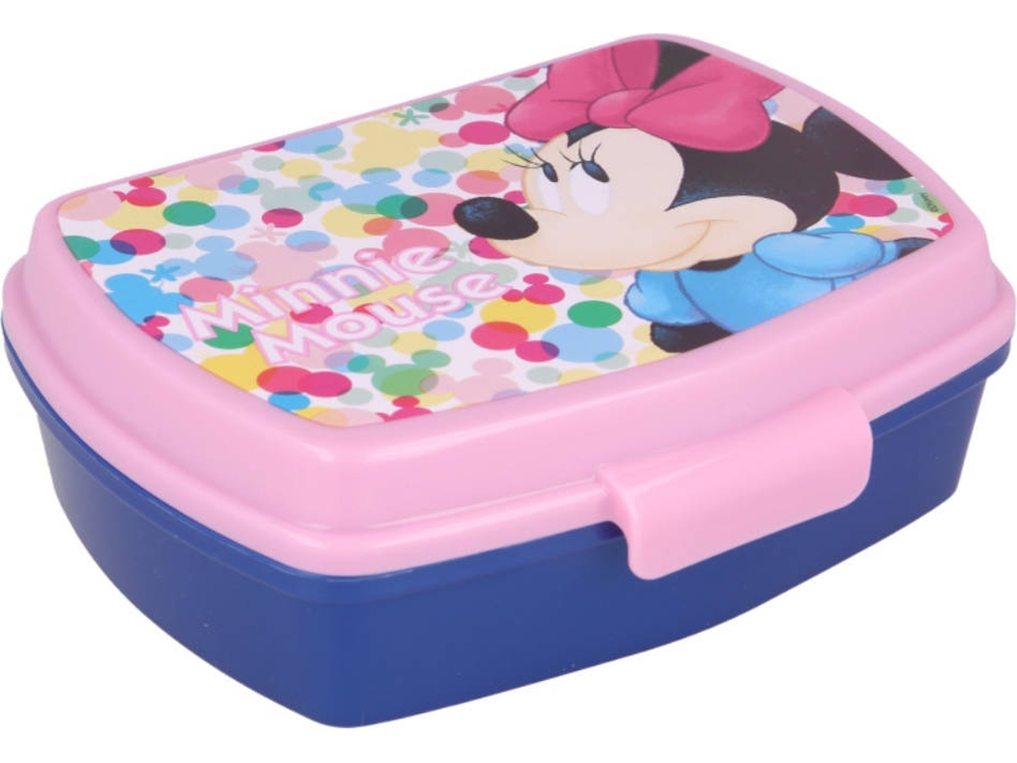 Lonchera MINNIE MOUSE (Azul - Plástico - 5.5 x 16 x 15 cm)