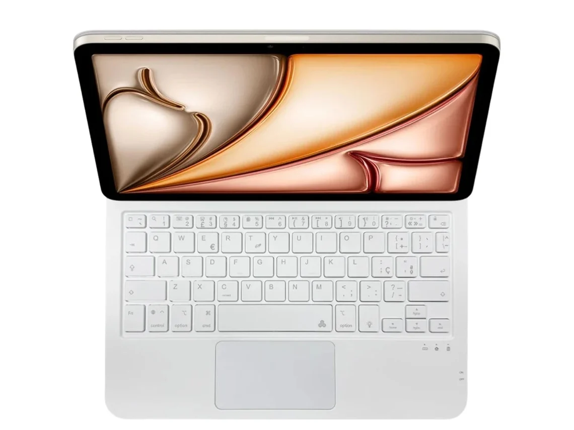 Funda magnética para teclado Pt Magic Style para iPad Air 11 M4 2026 | Blanco