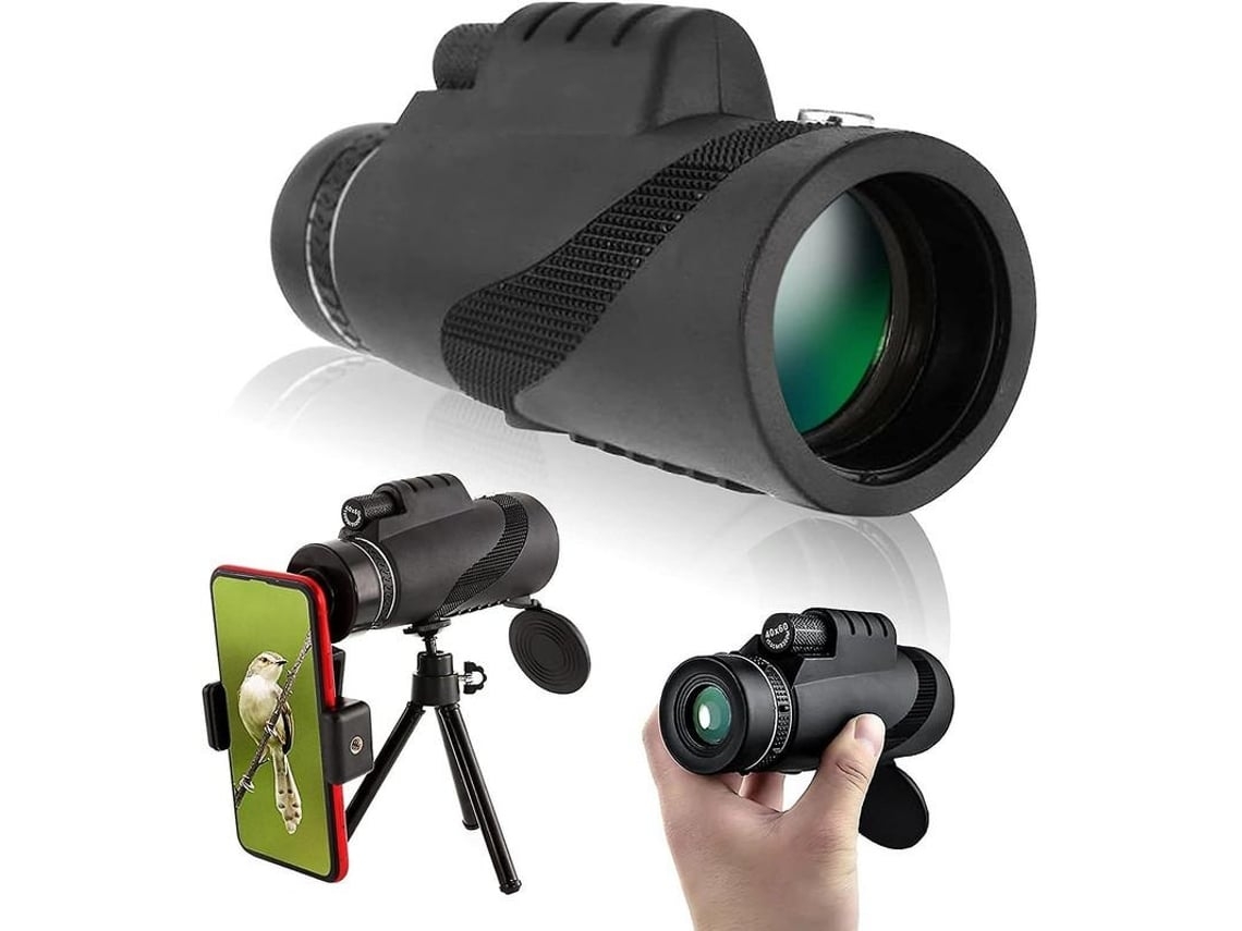 Telescópio Monocular 40 60 Para Adultos Hd Bak4 Prism Monocular Scope Impermeável Anti Nevoeiro Com Adaptador De Smartphone Tripé Para Saisiyiky
