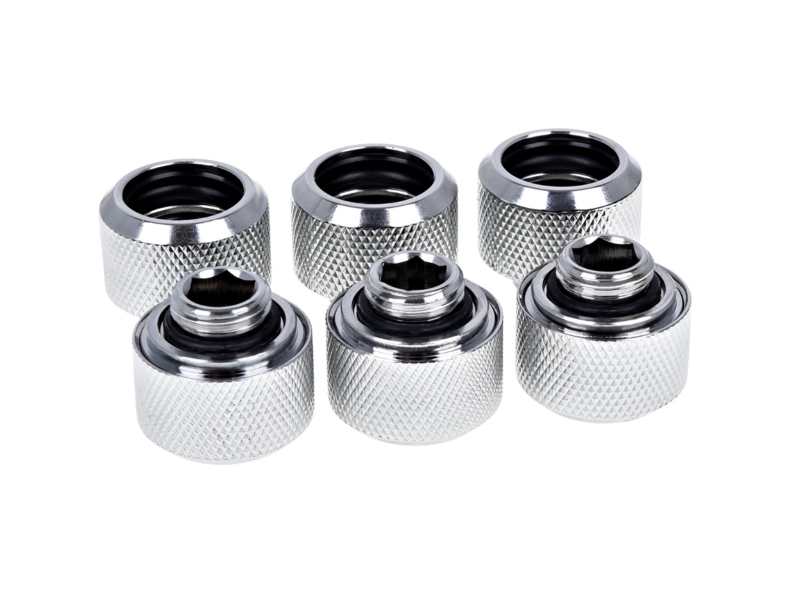 Juego de 6 accesorios de compresión para tubos   Ø 16 Mm G1/4 Alfacool Eiszapfen