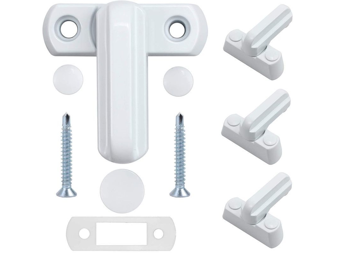 Cerradura De Ventana De Aleación De Zinc 4 Piezas Blanca Para Seguridad Hogar Upvc/pvc Puertas Ventanas