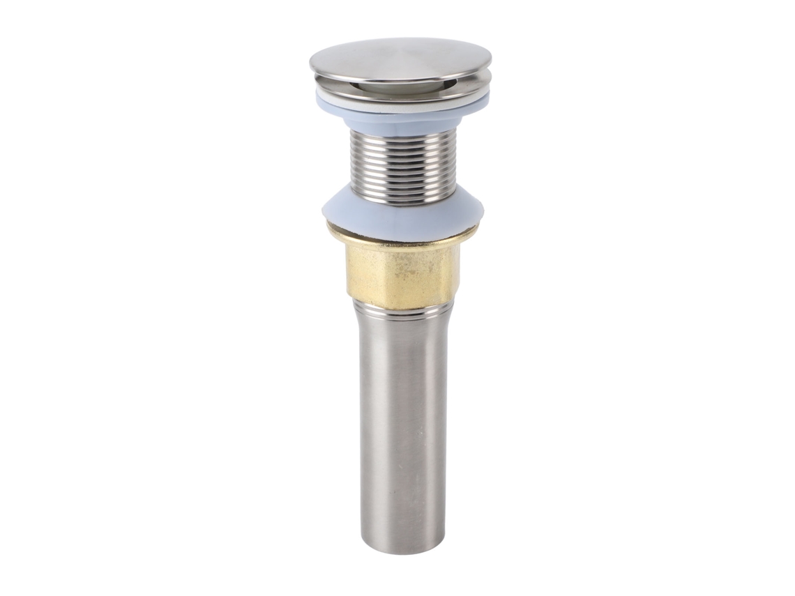 Desagüe de fregadero emergente de acero inoxidable a prueba de fugas con acabado cepillado Ni, tapón de drenaje para baño y cocina