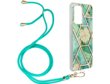 Funda Samsung Galaxy A72 AVIZAR Geométrico con Correa (Azul)