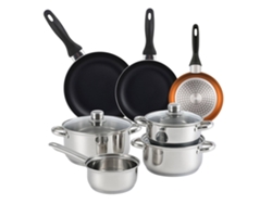 Juego de utensilios de cocina Well Home de 7 piezas y 3 sartenes Wellhome