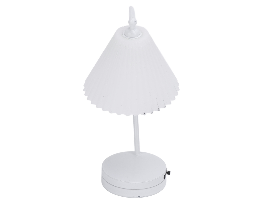 Lámpara De Mesa Para Casa De Muñecas A Escala 1:12 Con Pantalla Blanca Sencilla - Decoración En Miniatura