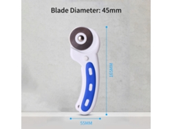 Cortador Rotatorio De 45 Mm Con Bloqueo De Seguridad Y Mango Antiderrame Para Tela, Papel Y Costura.