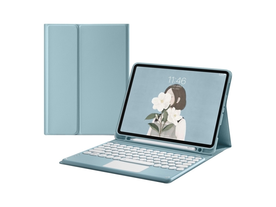 Funda táctil Bluetooth para tableta Samsung Galaxy Tab S7 12.4 SM T970/T976 con soporte para lápiz Zruxe