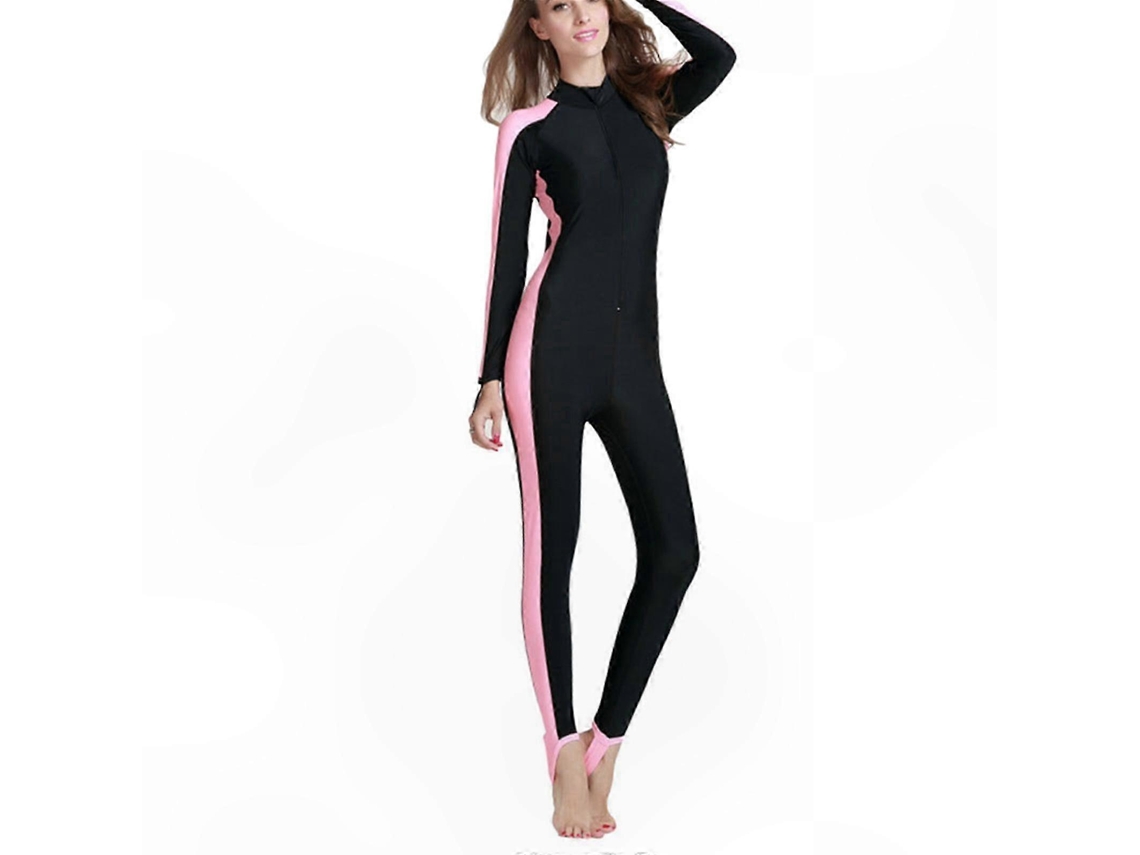 Traje de baño de manga larga para mujer de tallas grandes con protección solar y repelente de medusas para actividades acuáticas - Rosewell
