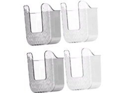 Juego de 2 cajas de almacenamiento grises, portarrollos de papel higiénico de pared, estante para cocina y baño, Slowmoose