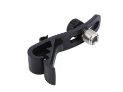 Soporte de micrófono ajustable con clip para batería, resistente a impactos, negro. Mdug