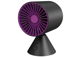 Ventilador USB Mini Silencioso para Dormitorio de Estudiantes, Ventilador de Cabeza Móvil de Escritorio Portátil, Ventilador de Escritorio para Oficina, Negro USHION