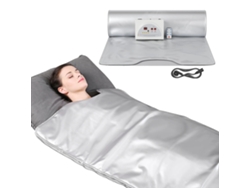 Manta de sauna para quemar grasa, con ajustes de calor personalizables, diseño seguro e impermeable, gris oscuro, 220 V (UE)