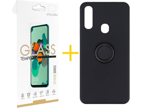Carcasa + Protector de Pantalla para Samsung Galaxy A20e SKYHE Negro