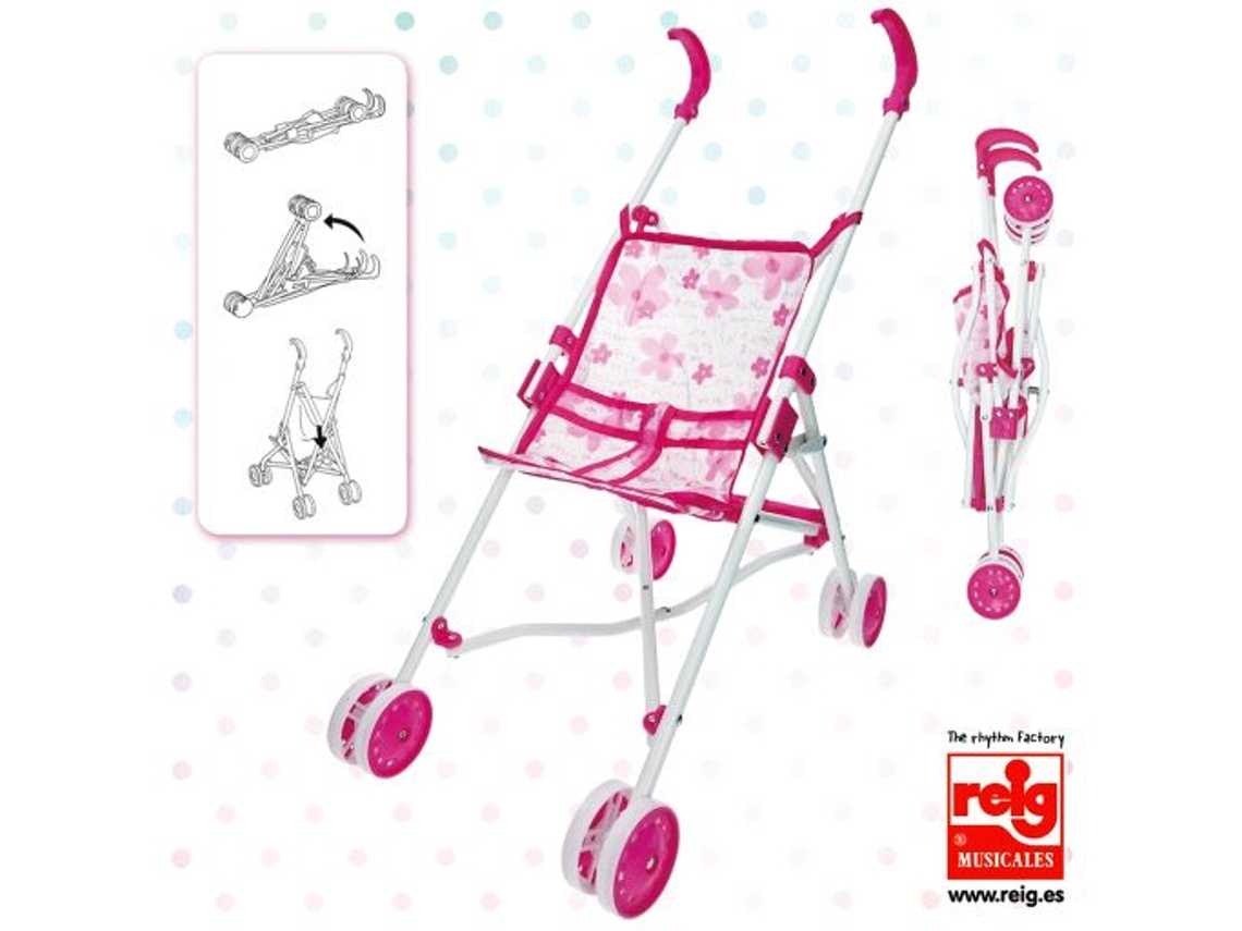 Coche de Muñecas BAUER Basic rosa