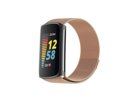 Correa Milanese Loop para Fitbit by Google Charge 5 Rose Gold