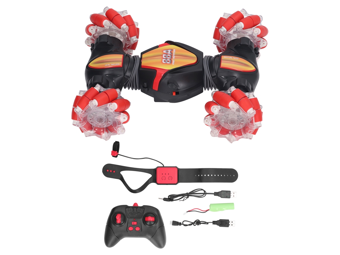 -coche Rc De Acrobacias Con Sensor De Gestos 4wd 2.4g Control Remoto Doble Cara Juguete Off Road Para Niños Rojo