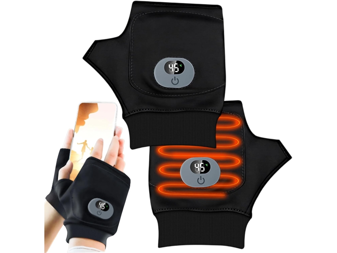 Guantes calefactables para mujer, calentadores de manos para el invierno, guantes calefactables eléctricos Gokoco