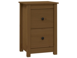 Mesita de noche 40x35x61,5 cm Pino macizo Marrón Miel EXCLUSIVA MAISON