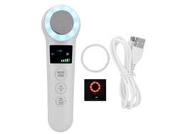 Massageador Facial Portátil Com Vibração, Quente E Fria, Com Terapia De Luz Vermelha E Azul (ymmr)