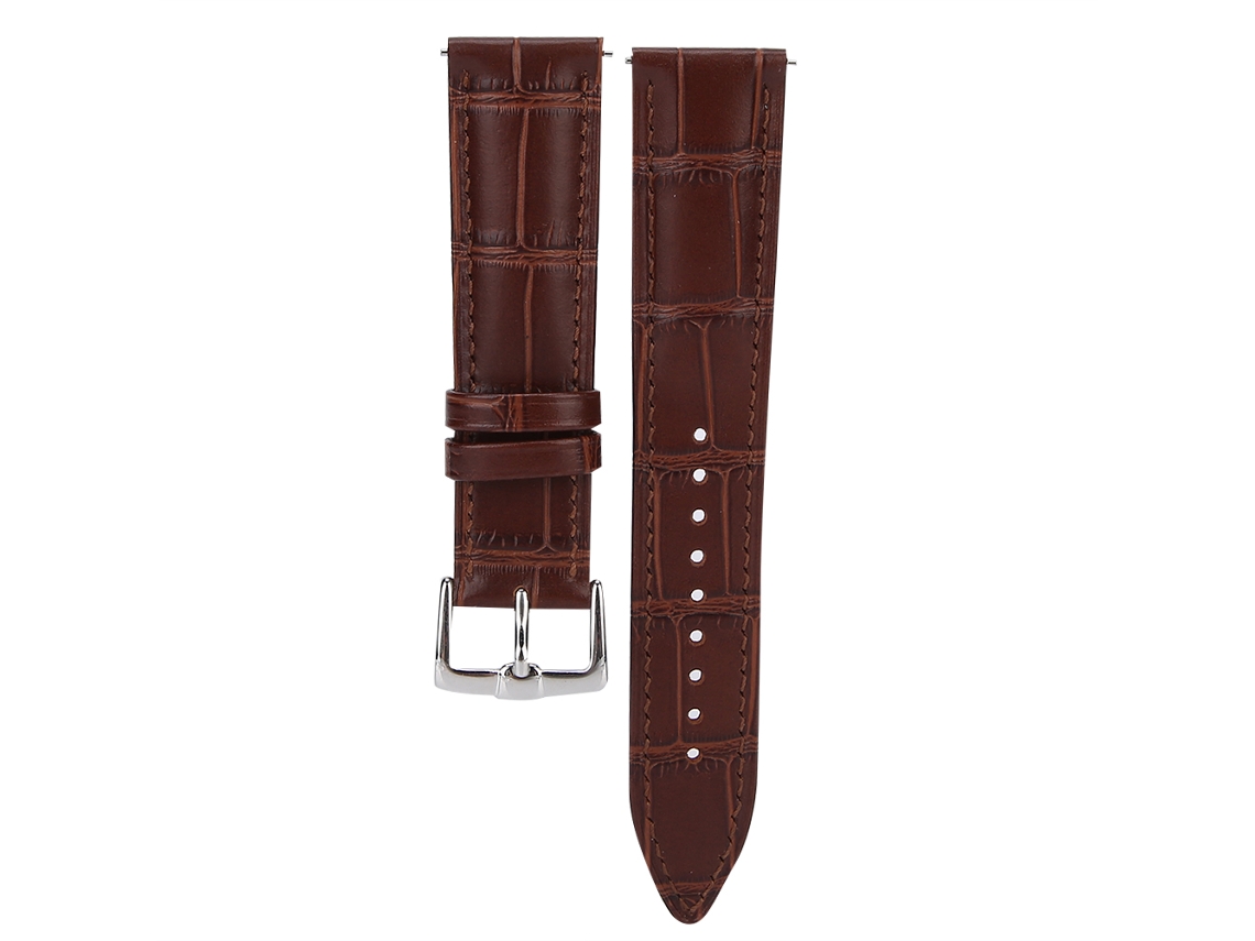 Correa de reloj ajustable unisex, marrón, 20 mm
