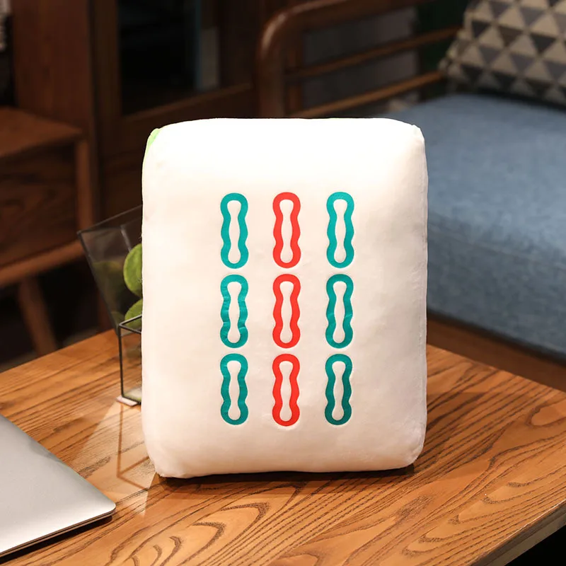 (estilo 1 35x25 Cm) Almohada/cojín Creativo De Mahjong, Juguete De Peluche De Estilo Chino