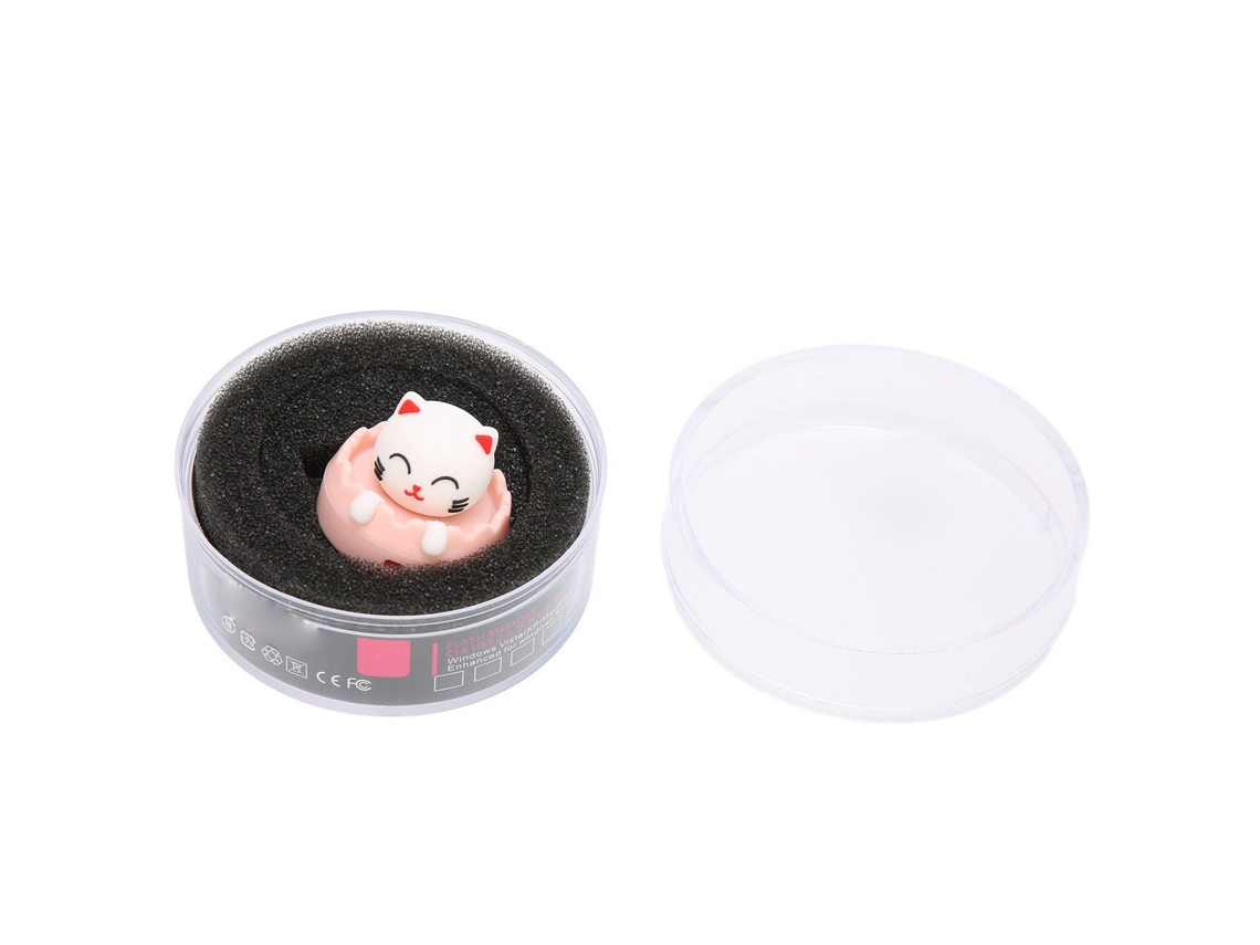 Unidad Flash Usb Interfaz Usb 2.0 Estilo De Dibujo Animado De Gato Portátil Resistente A Vibraciones 16gb