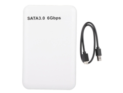 Caixa Externa De Hdd 2.5 Polegadas Usb3.0 Sata3.0 Plug And Play Apoio 3tb Branco (sem Disco Rígido)