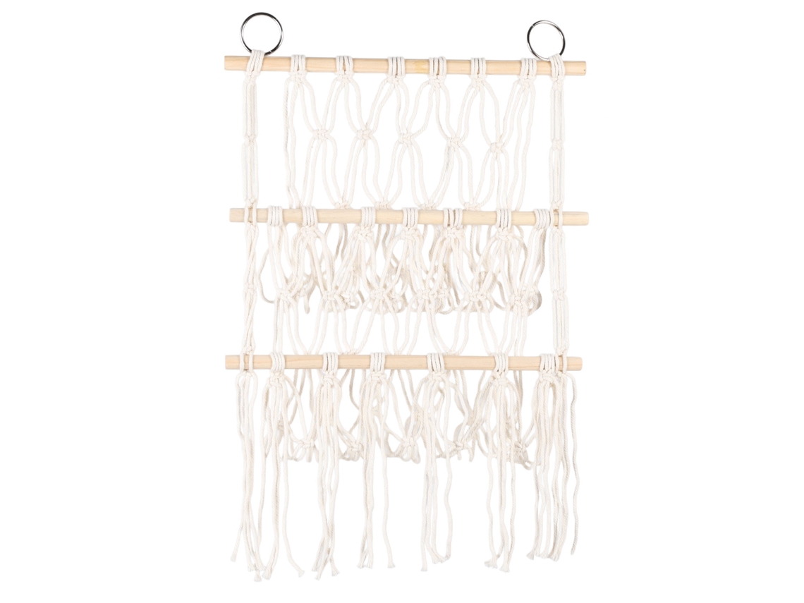 Dan26-organizador De Juguetes De Peluche Colgante De Pared De Capas Múltiples Con Palo De Madera Para Muestra Y Almacenamiento
