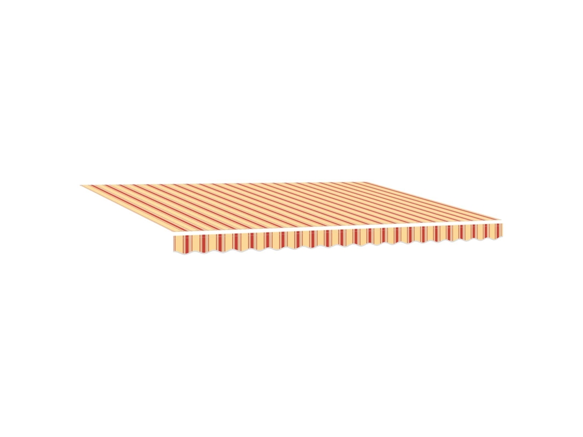 Maison Exclusive - Toldo Retráctil Manual Amarillo Y Naranja 450 X 300 Cm Tela